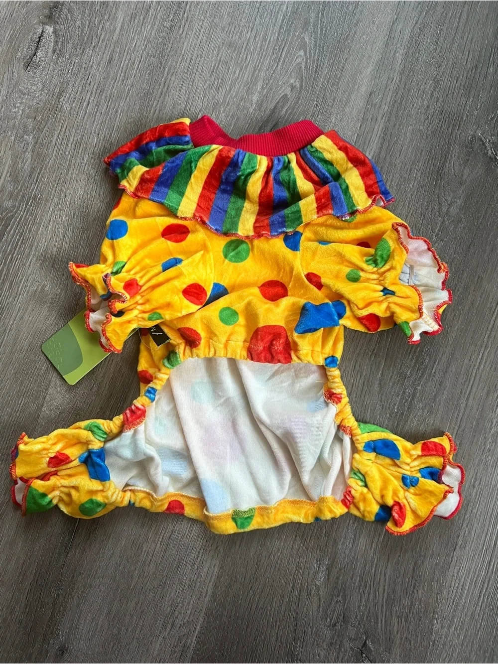 NWT Fitwarm Colorful Dots Halloween Birthday Clown Costume Dogs Medium